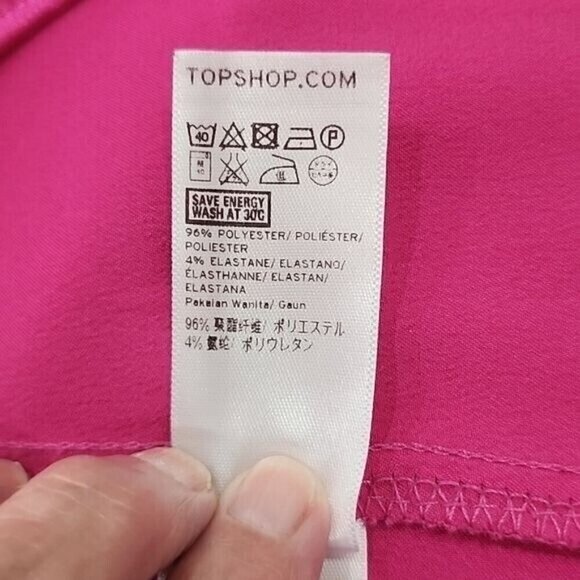 Topshop Pink Silky Slip Mini Dress Party Women's 10 - Picture 6 of 6